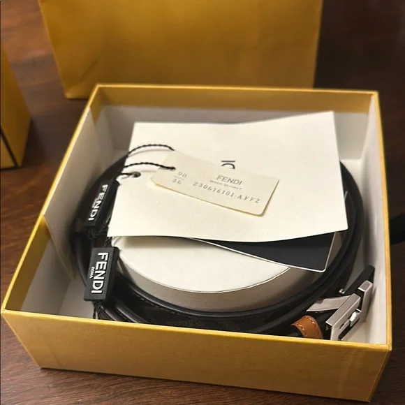 Fendi Brown Leather Belt